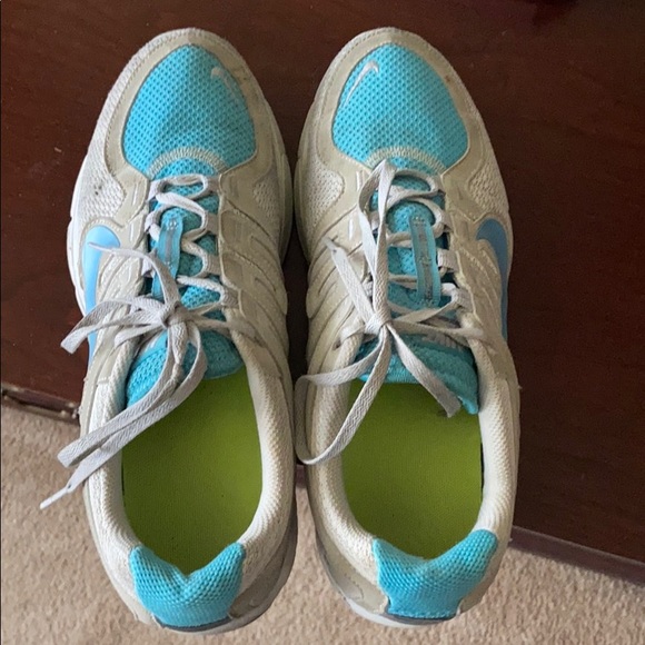 Nike Shoes - Nike + blue & white sneakers size 9